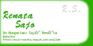 renata sajo business card